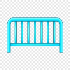 Metal fence icon. Cartoon illustration of metal fence vector icon for web