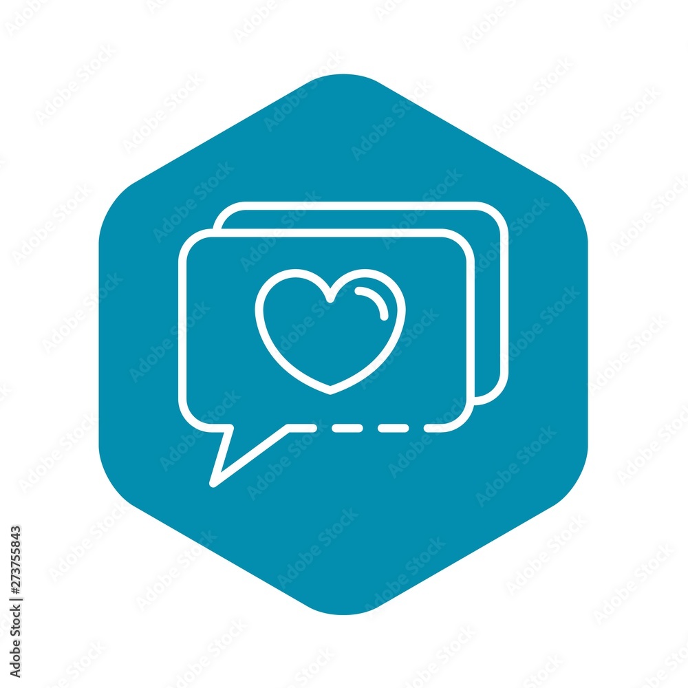Poster chat like blog icon. outline chat like blog vector icon for web design isolated on white background