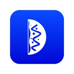 Asian dish icon digital blue for any design isolated on white vector illustration