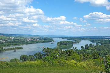 Blick auf den Rhein vom Binger Rochusberg