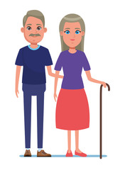 elderly people avatar cartoon character