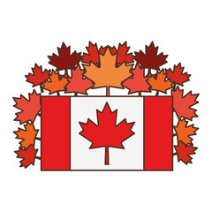 Maple leaf flag and canada symbol design