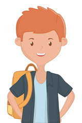 Boy cartoon of school design