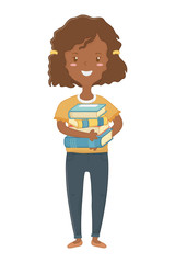 Girl cartoon of school design