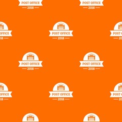 Fototapeta premium Office post pattern vector orange for any web design best