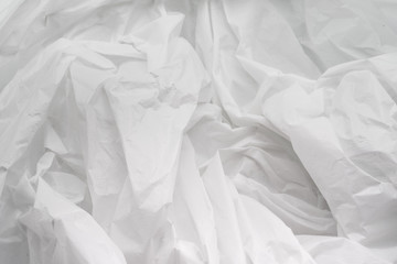 White Plastic Bag Texture. Abstract Wrinkled Background of Plastic Garbage