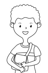 Boy cartoon of school design
