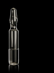 Ampoule with medicine close up