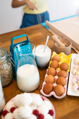 Baking ingredients background - cooking cookie 