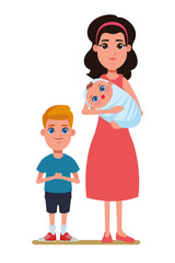 family avatar cartoon character portrait