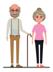 elderly people avatar cartoon character