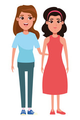 women avatar cartoon character portrait