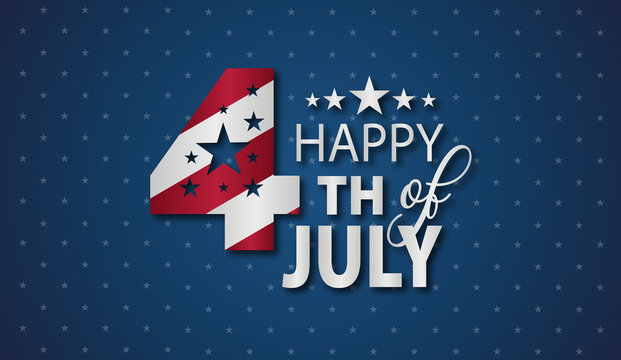 4th of july banner backgroud typo. 4th july lettering. lettering independence day. 4th july illustration. happy independence day. usa flag.