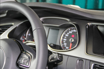 Fragment of the interior of a modern car