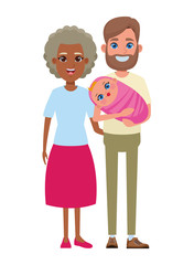 family avatar cartoon character portrait
