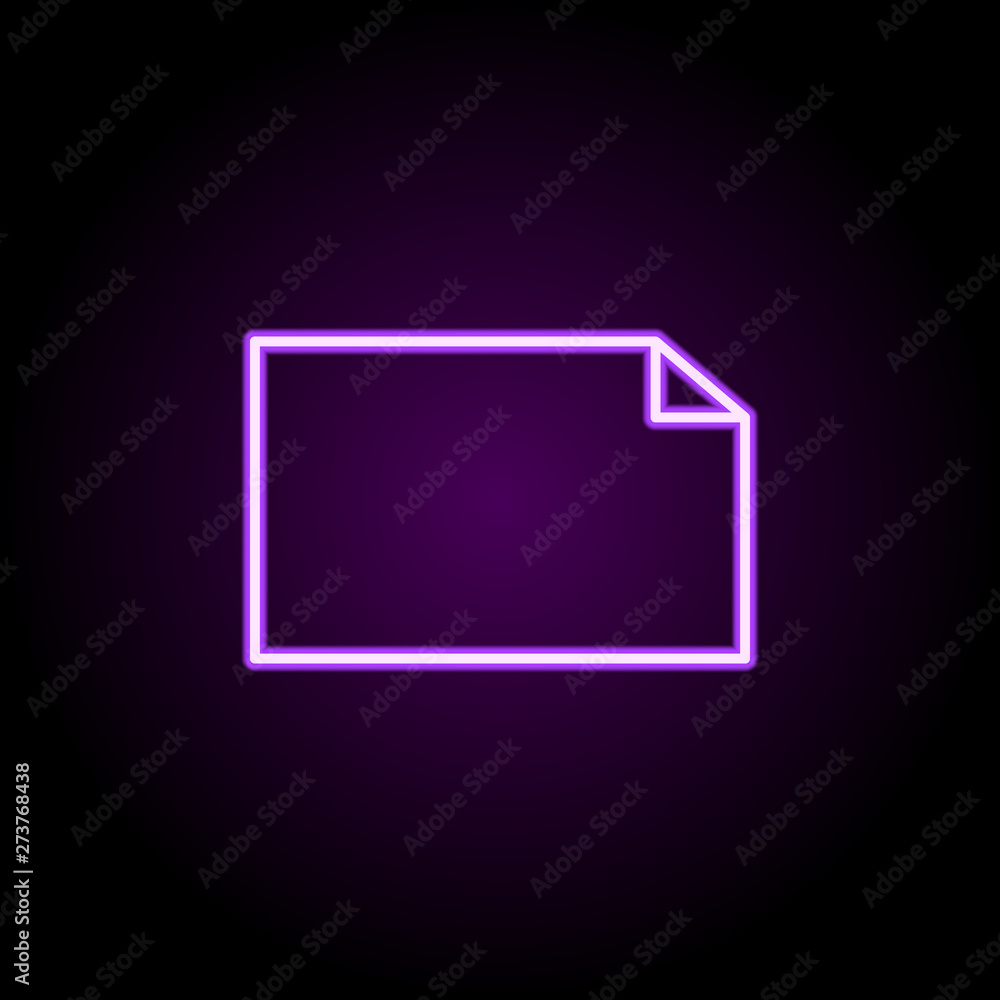 Aufkleber editorial, file neon icon. elements of editorial design set. simple icon for websites, web design, m