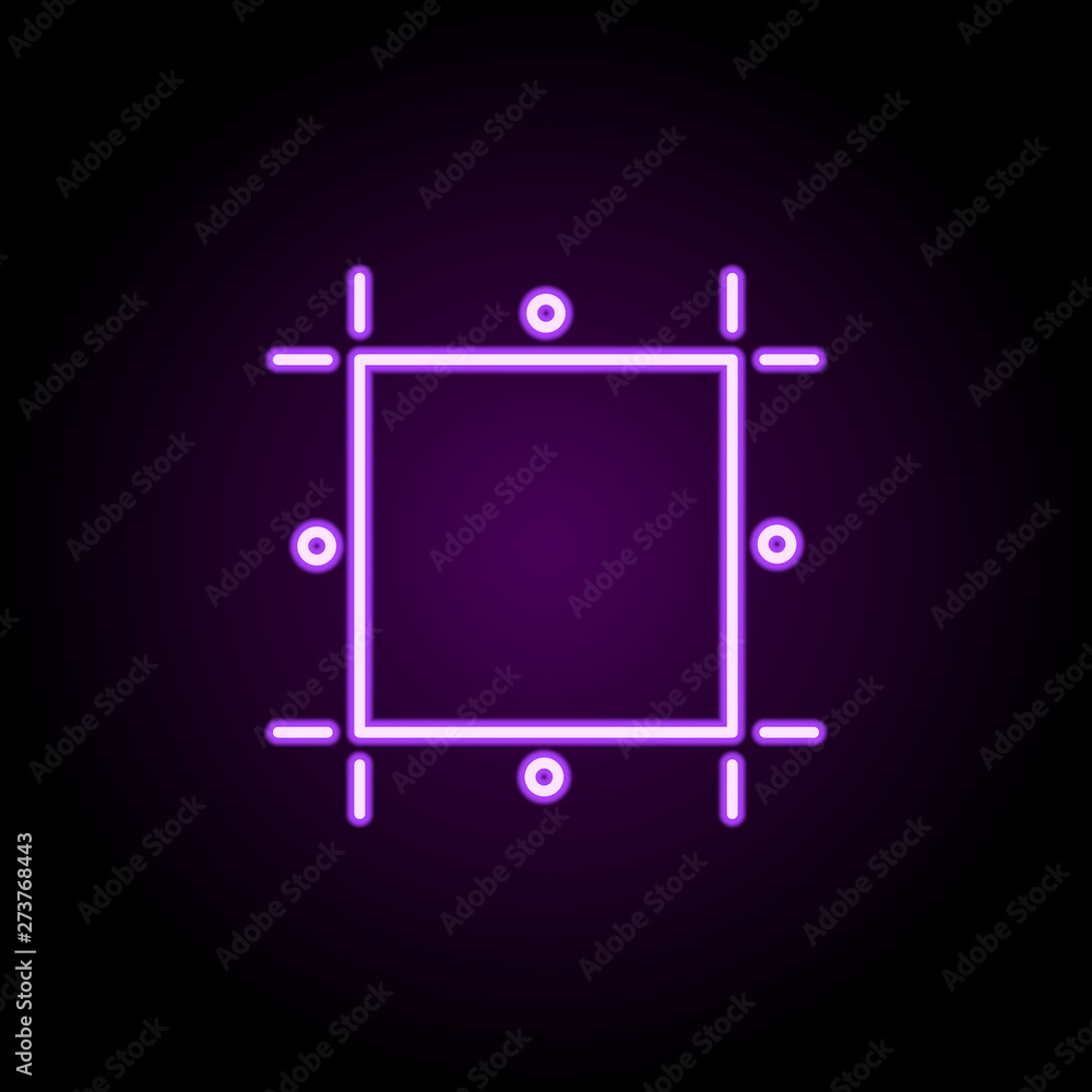 Poster editorial, print guides neon icon. elements of editorial design set. simple icon for websites, web d