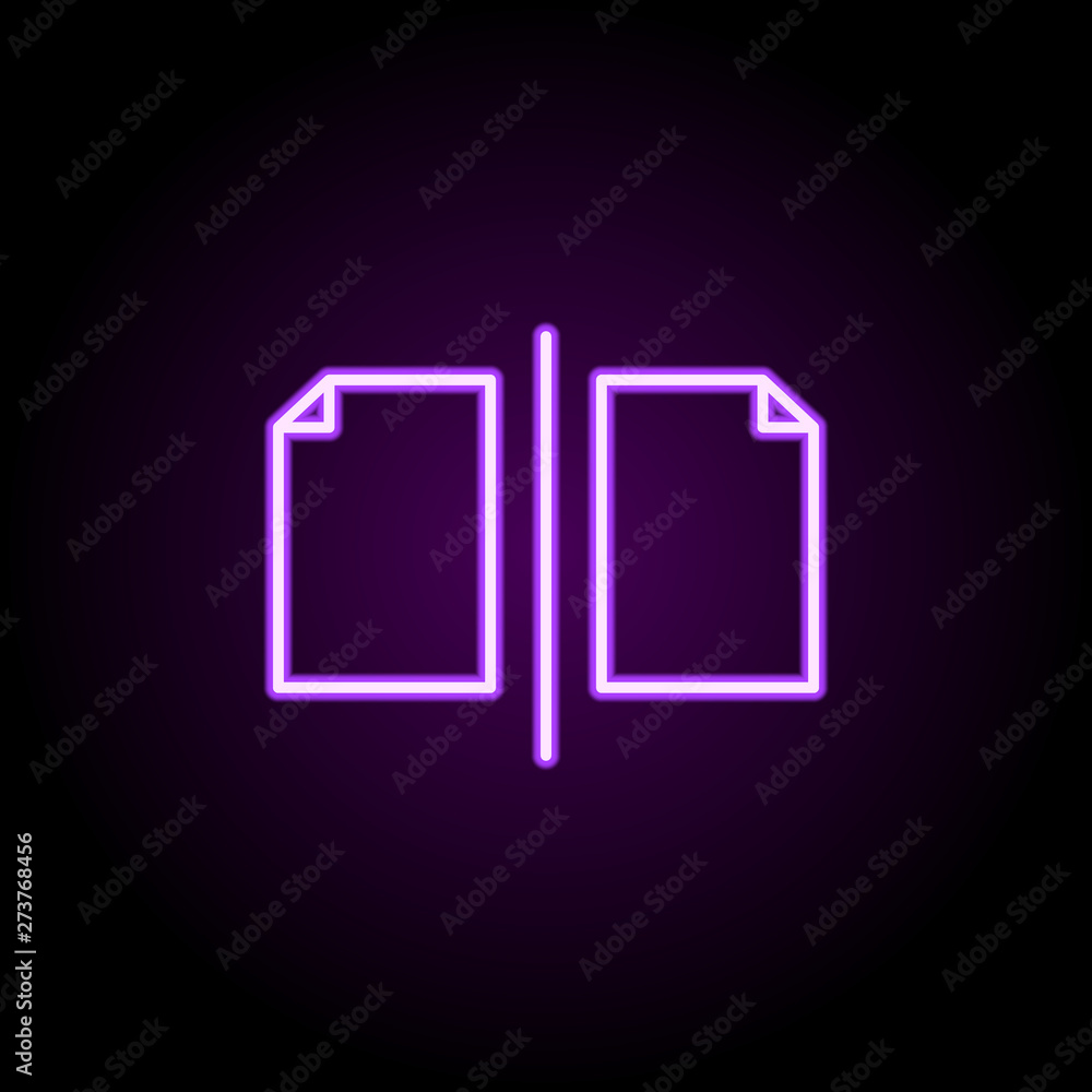 Poster editorial, pages neon icon. elements of editorial design set. simple icon for websites, web design, 