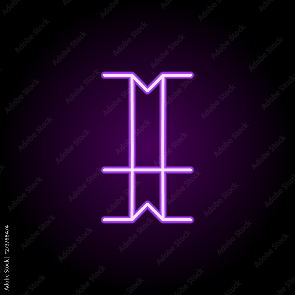 Poster editorial, type neon icon. elements of editorial design set. simple icon for websites, web design, m