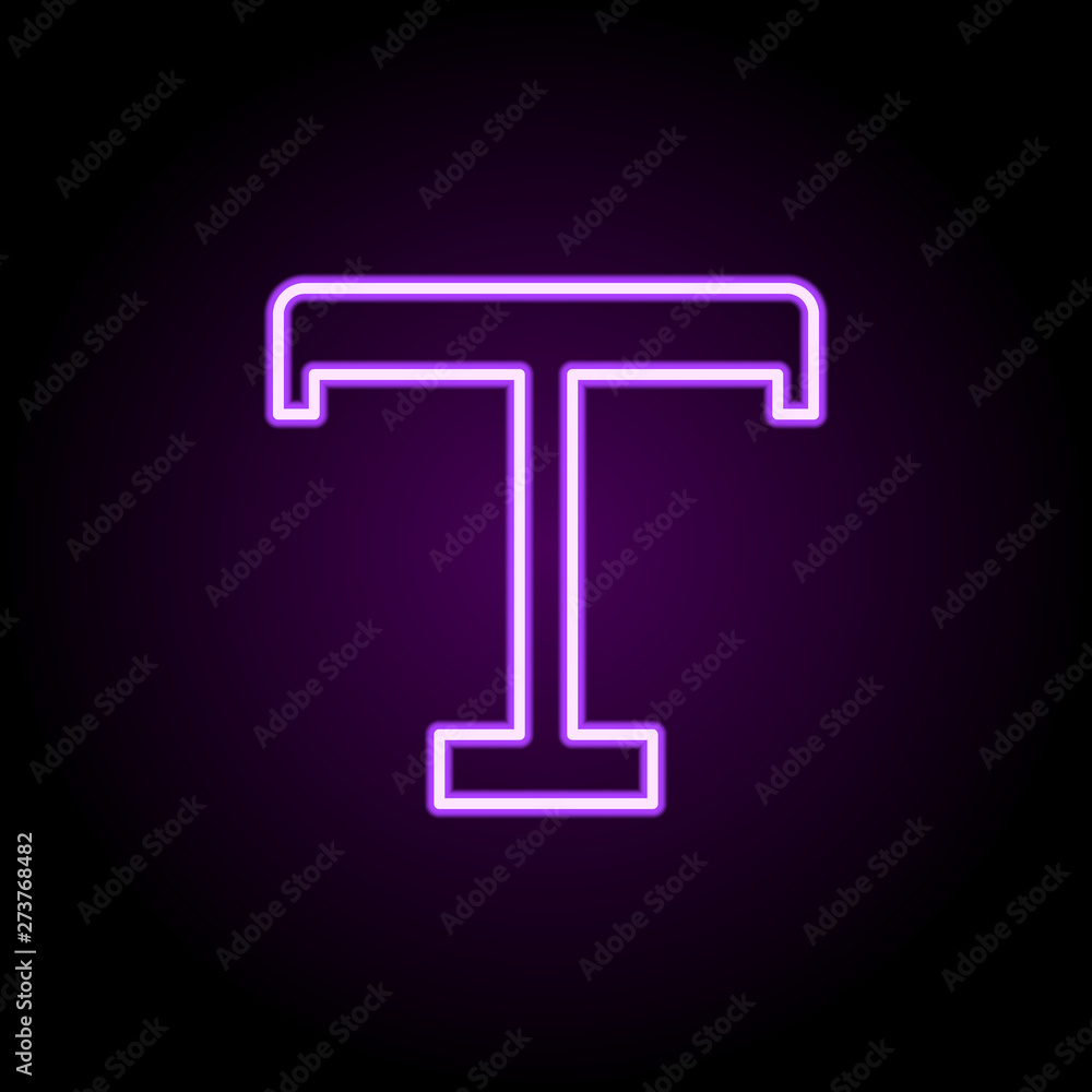Poster editorial, type neon icon. elements of editorial design set. simple icon for websites, web design, m