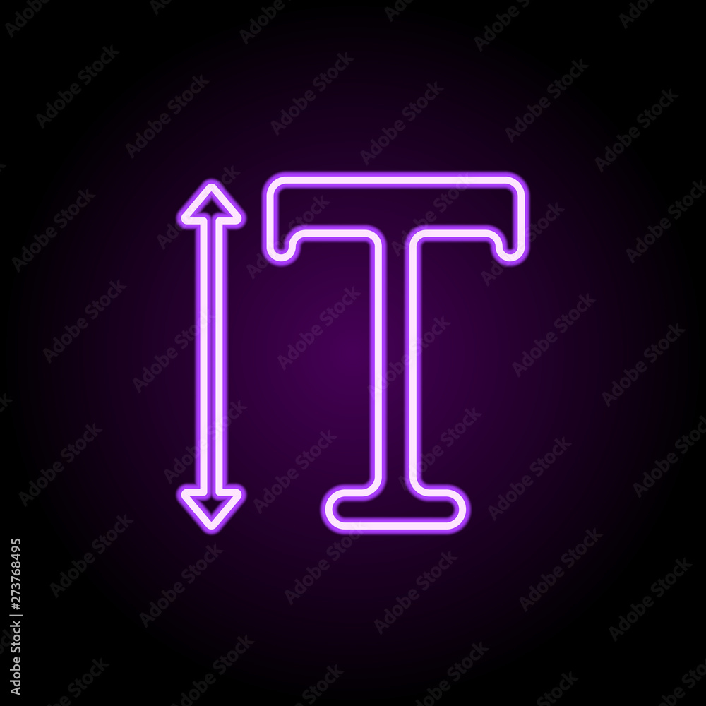 Poster editorial, scale neon icon. elements of editorial design set. simple icon for websites, web design, 