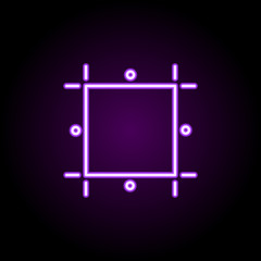 editorial, print guides neon icon. Elements of editorial design set. Simple icon for websites, web design, mobile app, info graphics