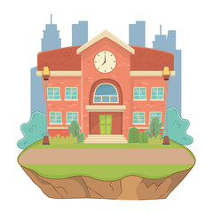 School building design vector illustration