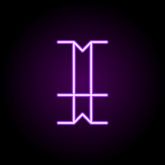 editorial, type neon icon. Elements of editorial design set. Simple icon for websites, web design, mobile app, info graphics
