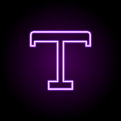 editorial, type neon icon. Elements of editorial design set. Simple icon for websites, web design, mobile app, info graphics