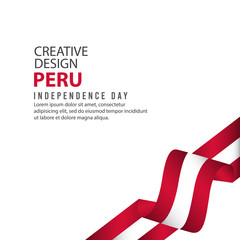 Peru Independent Day Poster Creative Design Illustration Vector Template