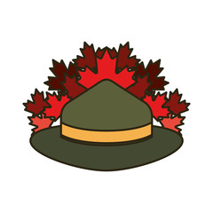 Maple leaf hat and canada symbol design