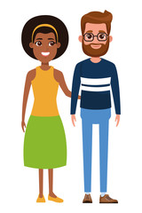 couple avatar cartoon character portrait