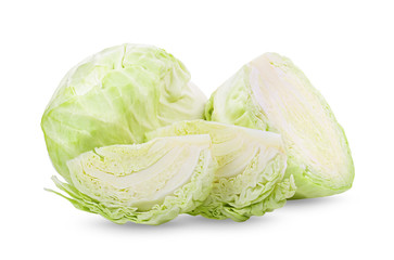cabbage isolated on white background. full depth of field