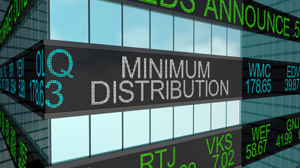 Minimum Distribution Stock Market Investment 401K Payout 3d Illustration