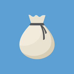 Bag of money icon flat design vector illustration