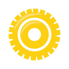 Gear machinery piece symbol isolated