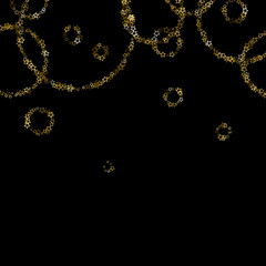 Gold Glitter Stars. Luxury Shiny Confetti.