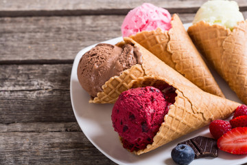Ice cream waffle cones