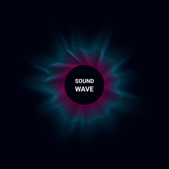 Music poster vector abstract background with dynamic sound waves