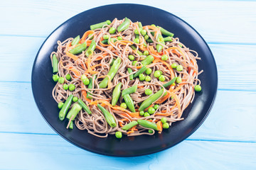 Soba noodles salad