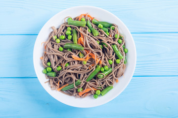 Soba noodles salad