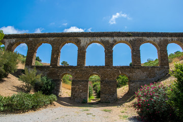 Fototapeta na wymiar The Roman Aqueduct of Almunecar, Spain