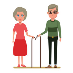 elderly people avatar cartoon character