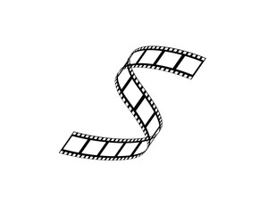 blank old filmstrip illustration vecto