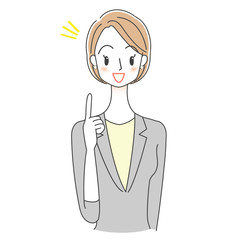 ビジネスウーマン　若い　スーツ