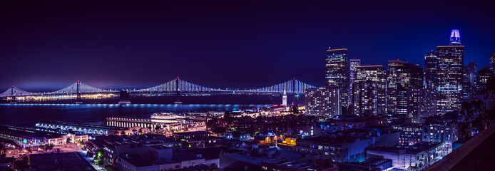 Oakland Bay Bridge and the City of SFO