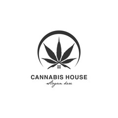 cannabis house logo design