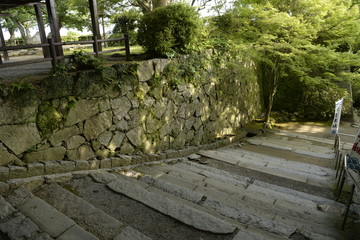 日本,佐賀県,唐津城石階段