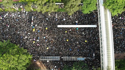 2 million protesters stand out to oppose a controversial extradition bill  on June 16 2019  hong kong