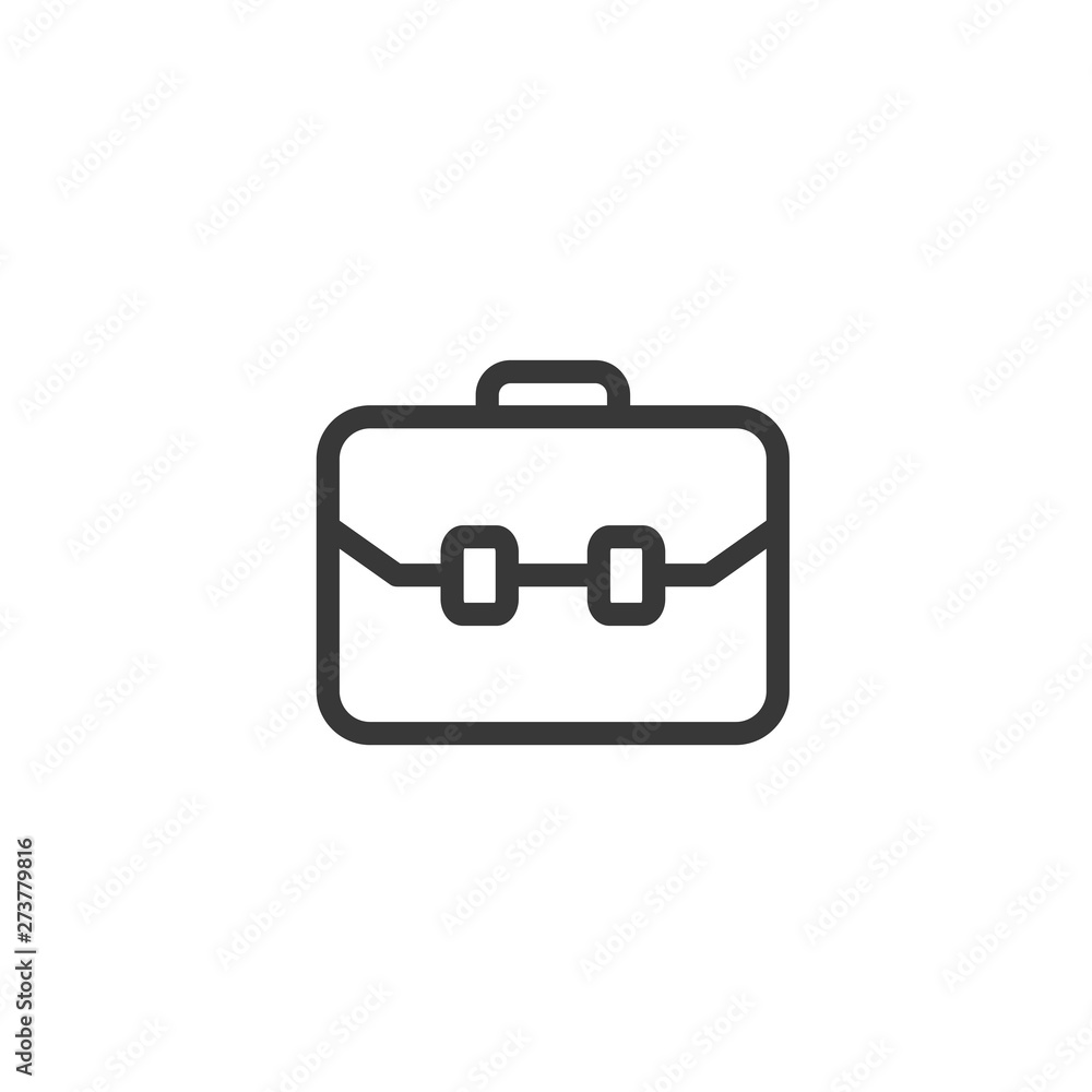 Poster briefcase icon. bag symbol. flat vector sign isolated on white background. simple vector illustratio